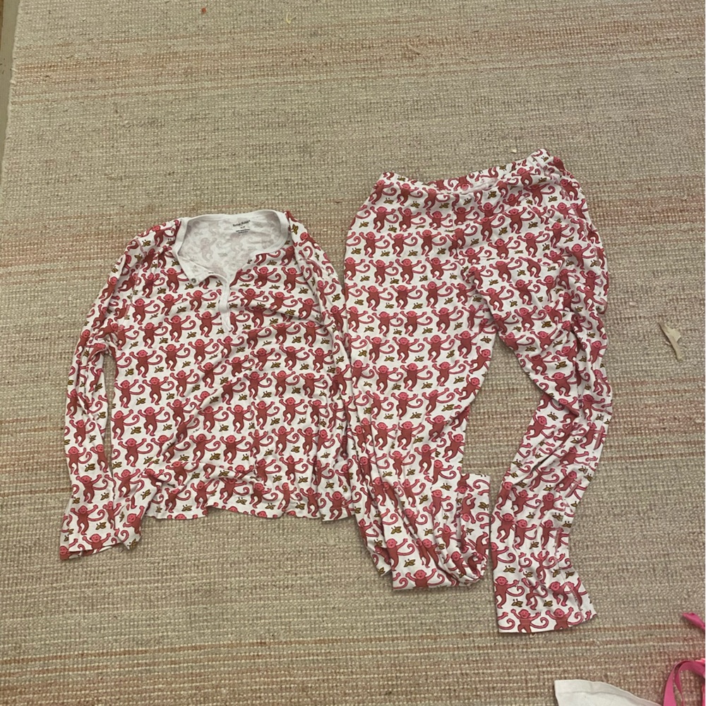long sleeve monkey roller rabbit pajamas